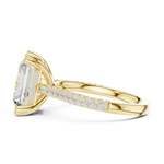 Gold 4Ct Radiant Cluster Pave Lab Grown Diamond Calenya Ring