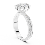 Gold 2 50Ct Oval Solitaire Pave Lab Grown Diamond Avelor Ring