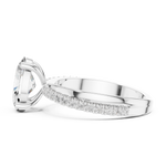 Gold 2 50Ct Oval Solitaire Pave Lab Grown Diamond Avelor Ring