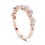 Gold Round Cluster Crown Lab Grown Diamond Orelix Ring