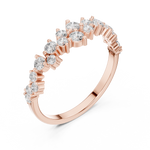 Gold Round Cluster Crown Lab Grown Diamond Orelix Ring