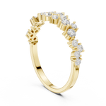 Gold Round Cluster Crown Lab Grown Diamond Orelix Ring