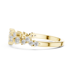 Gold Round Cluster Crown Lab Grown Diamond Orelix Ring