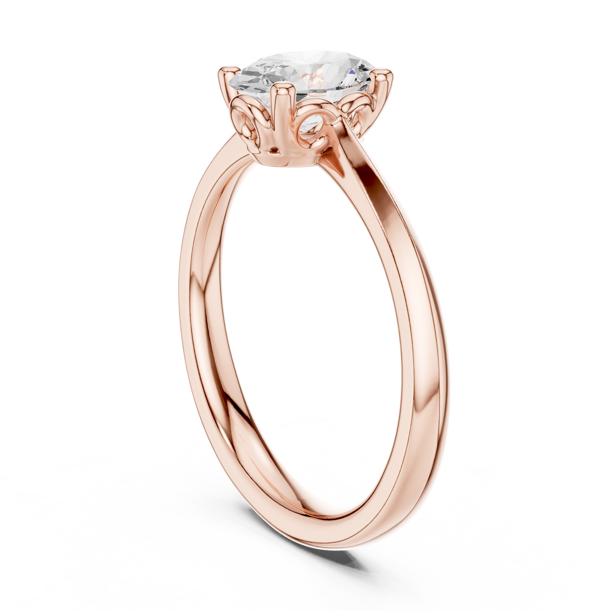 Gold Oval Solitaire Lab Grown Diamond Qorix Ring