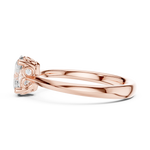 Gold Oval Solitaire Lab Grown Diamond Qorix Ring
