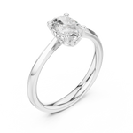 Gold Oval Solitaire Lab Grown Diamond Qorix Ring