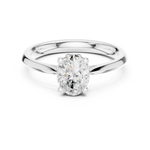 Gold Oval Solitaire Lab Grown Diamond Qorix Ring