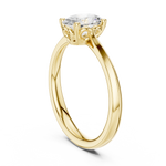 Gold Oval Solitaire Lab Grown Diamond Qorix Ring