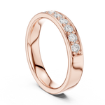 Gold Single Row Prong Set Round Lab Grown Diamond Halian Ring