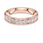 Gold Single Row Prong Set Round Lab Grown Diamond Halian Ring