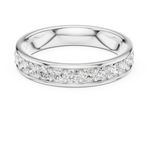 Gold Single Row Prong Set Round Lab Grown Diamond Halian Ring
