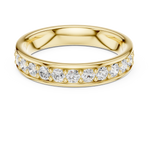 Gold Single Row Prong Set Round Lab Grown Diamond Halian Ring