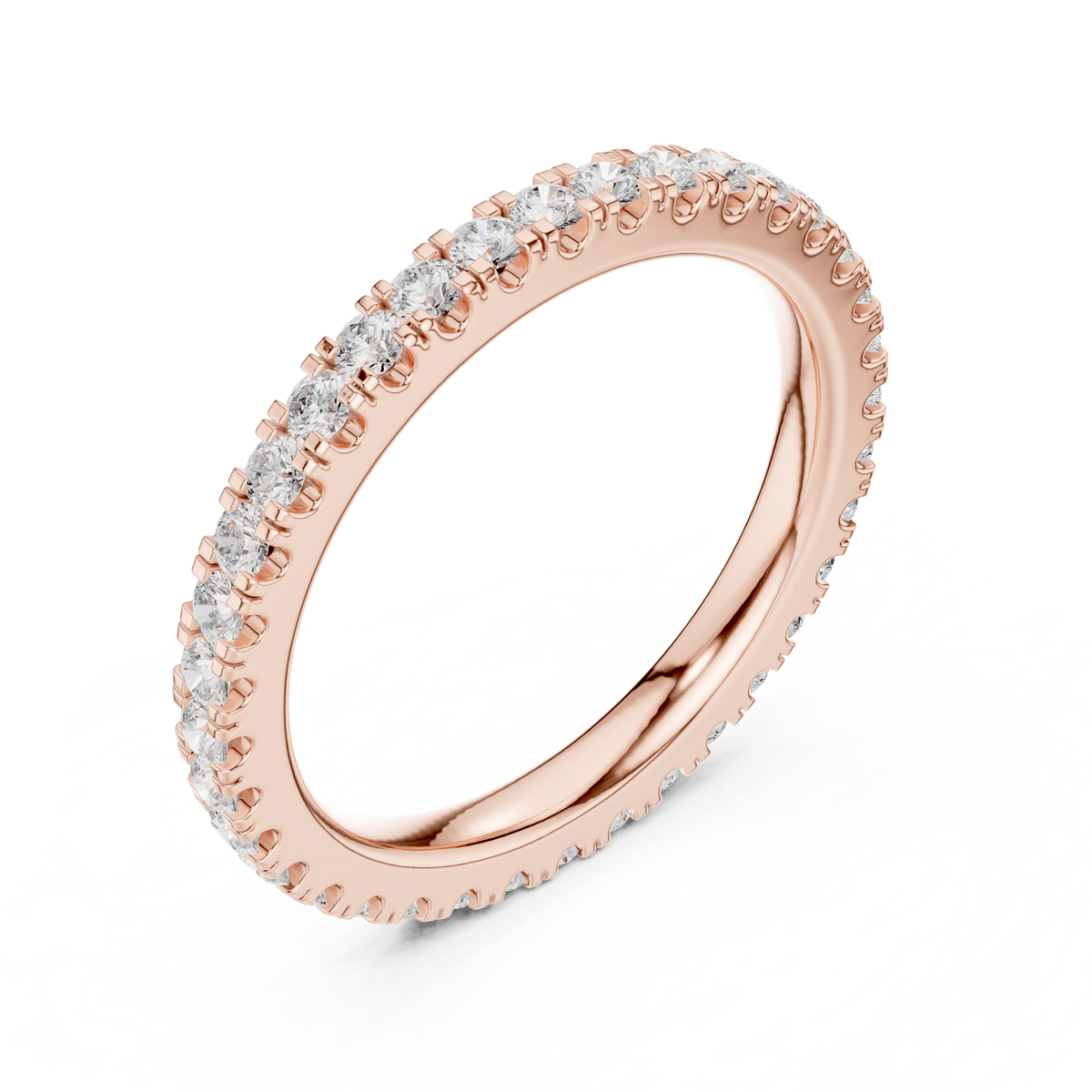 Gold 1Ct Round Eternity Lab Grown Diamond Xerith Ring