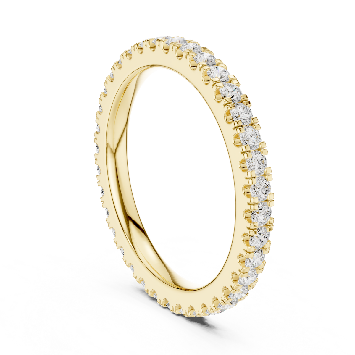 Gold 1Ct Round Eternity Lab Grown Diamond Xerith Ring