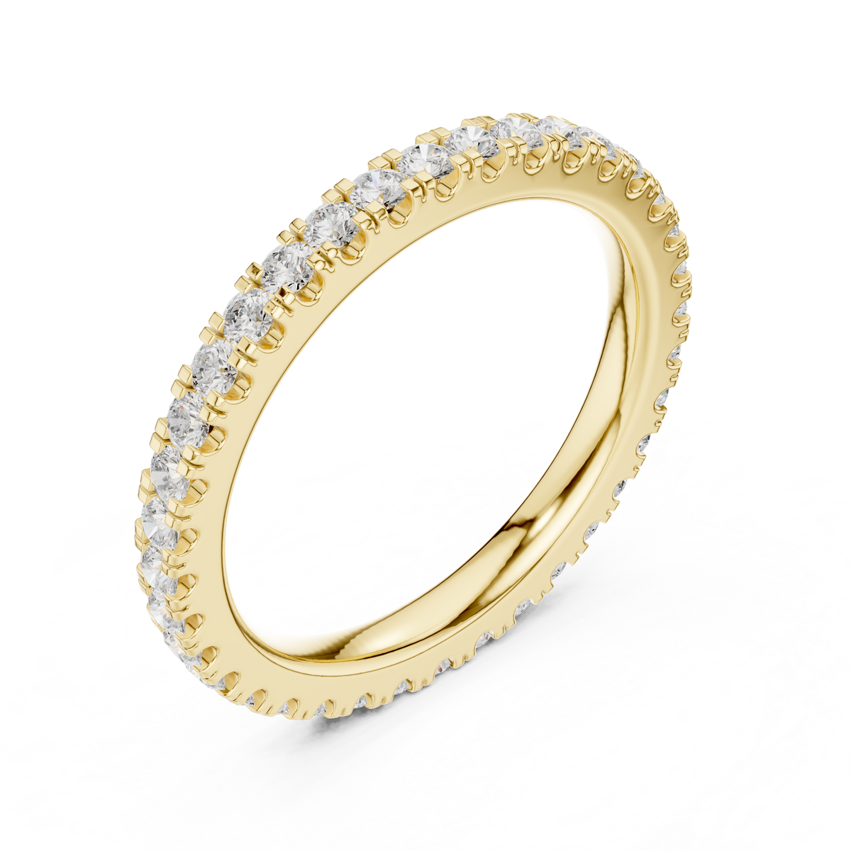 Gold 1Ct Round Eternity Lab Grown Diamond Xerith Ring