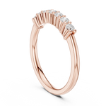 Gold Half Eternity Prong Round Lab Grown Diamond Xyvelle Ring