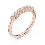 Gold Half Eternity Prong Round Lab Grown Diamond Xyvelle Ring