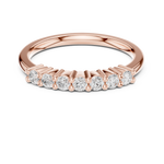Gold Half Eternity Prong Round Lab Grown Diamond Xyvelle Ring