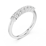 Gold Half Eternity Prong Round Lab Grown Diamond Xyvelle Ring