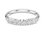 Gold Half Eternity Prong Round Lab Grown Diamond Xyvelle Ring