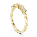 Gold Half Eternity Prong Round Lab Grown Diamond Xyvelle Ring