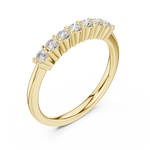 Gold Half Eternity Prong Round Lab Grown Diamond Xyvelle Ring