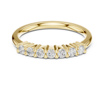 Gold Half Eternity Prong Round Lab Grown Diamond Xyvelle Ring