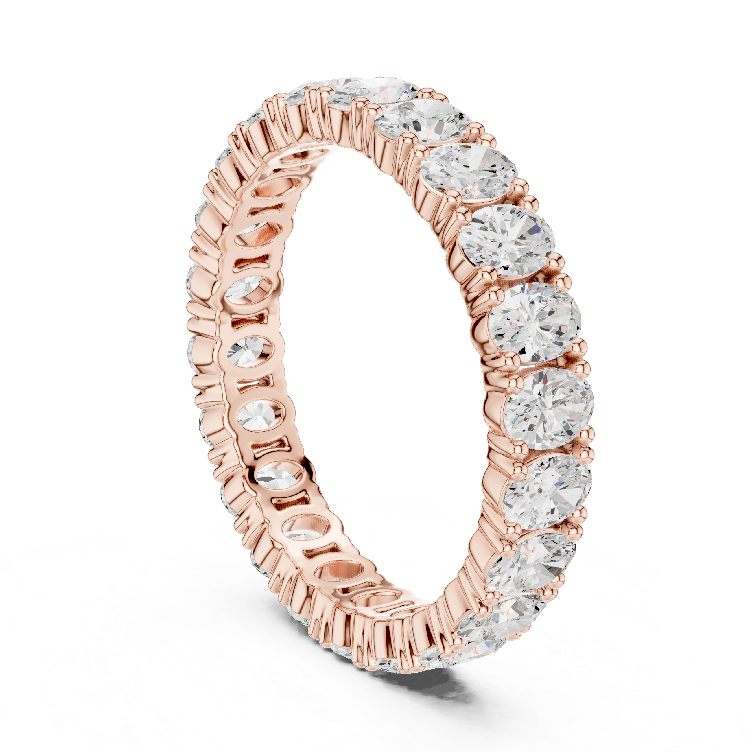 Gold 2Ct Oval Eternity Lab Grown Diamond Zorine Ring
