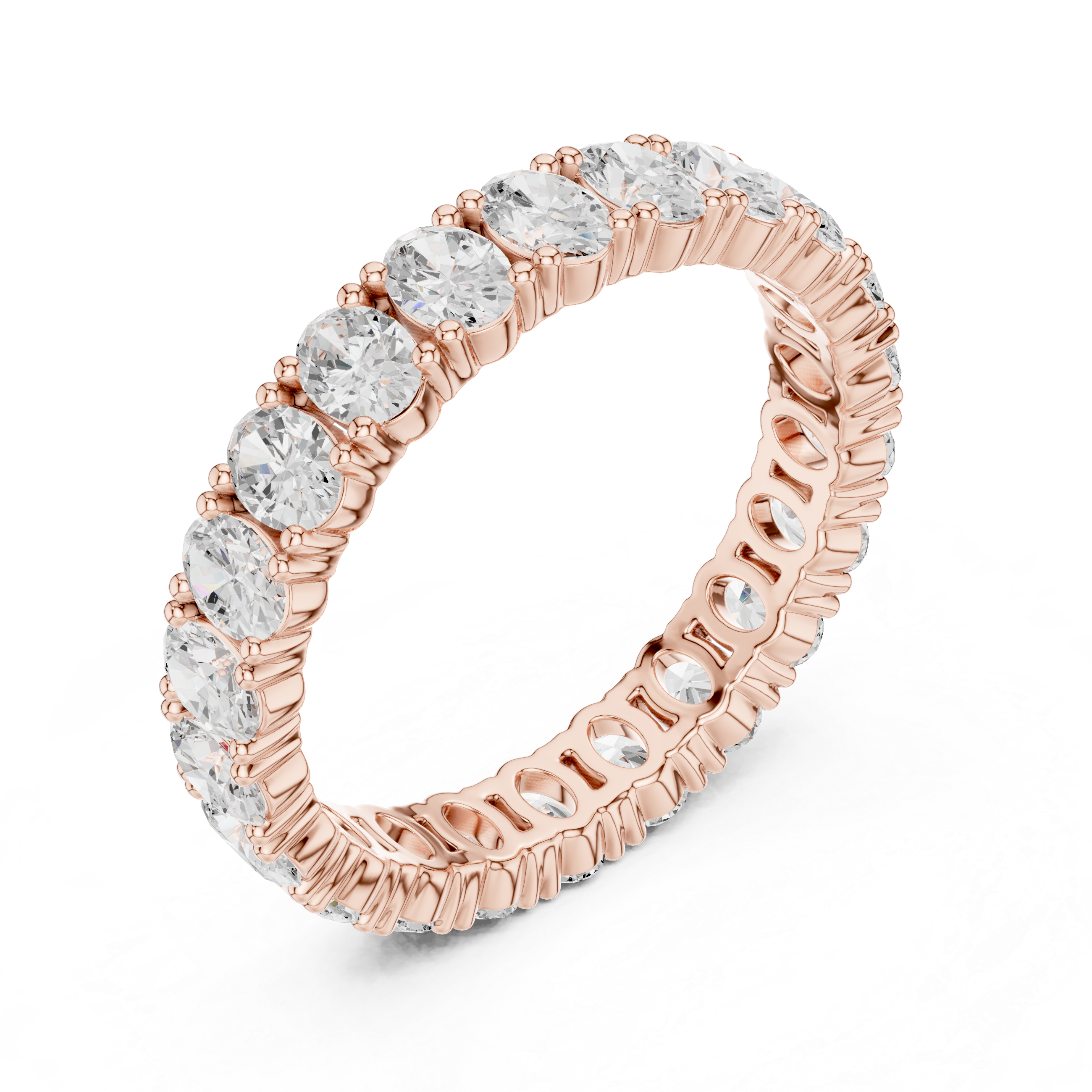 Gold 2Ct Oval Eternity Lab Grown Diamond Zorine Ring