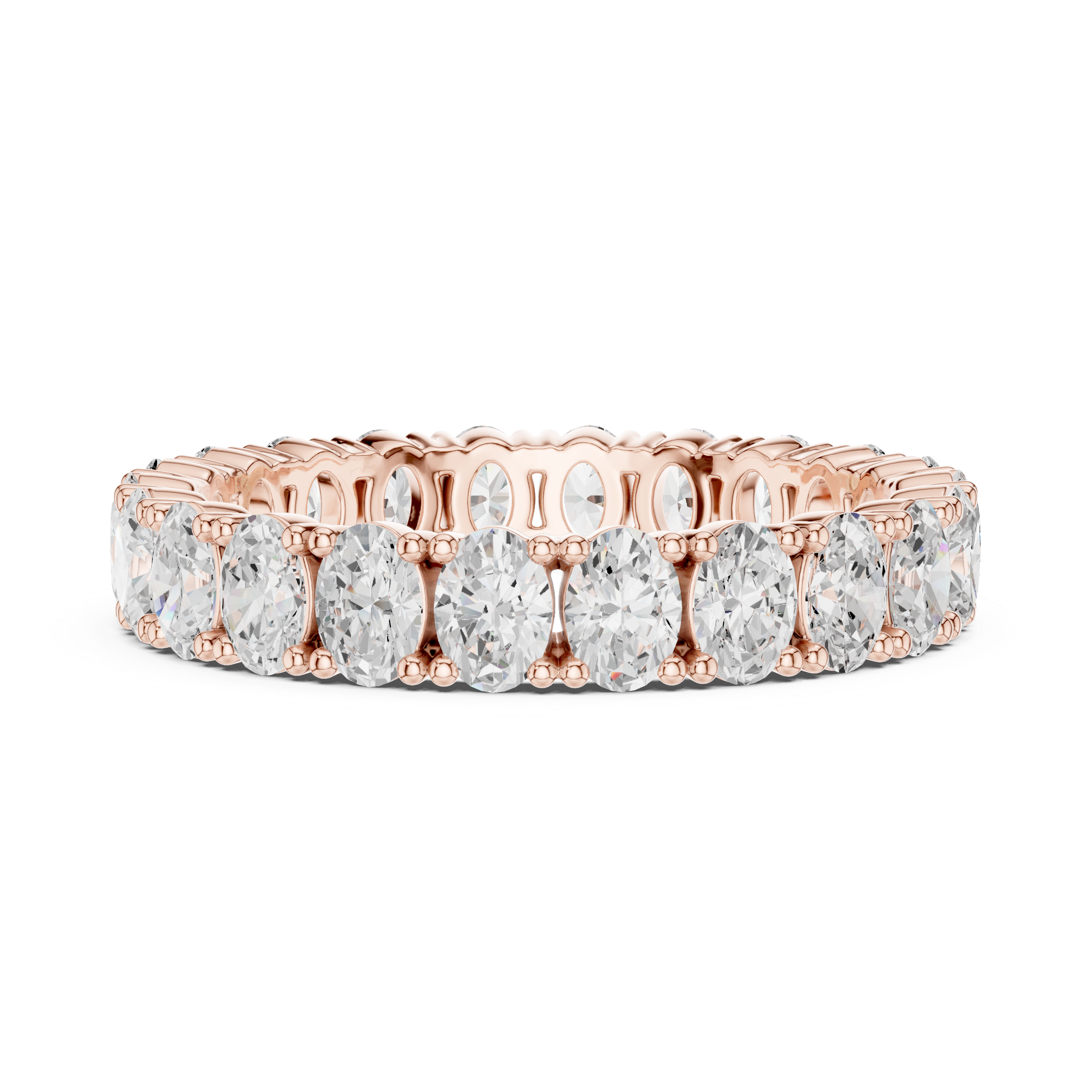 Gold 2Ct Oval Eternity Lab Grown Diamond Zorine Ring