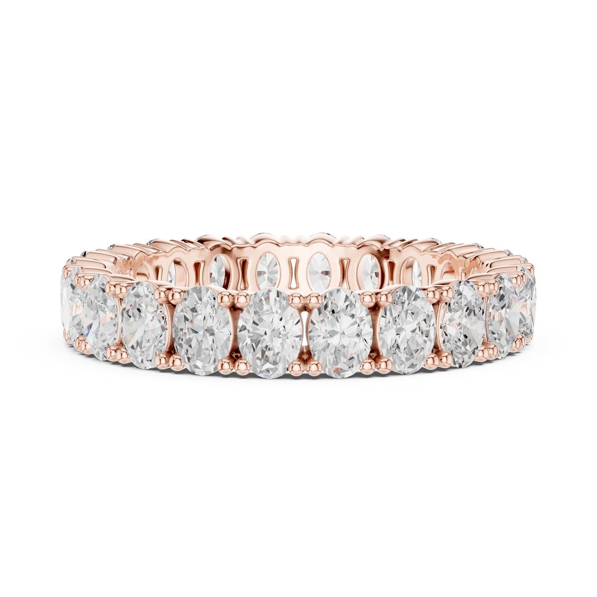 Gold 2Ct Oval Eternity Lab Grown Diamond Zorine Ring