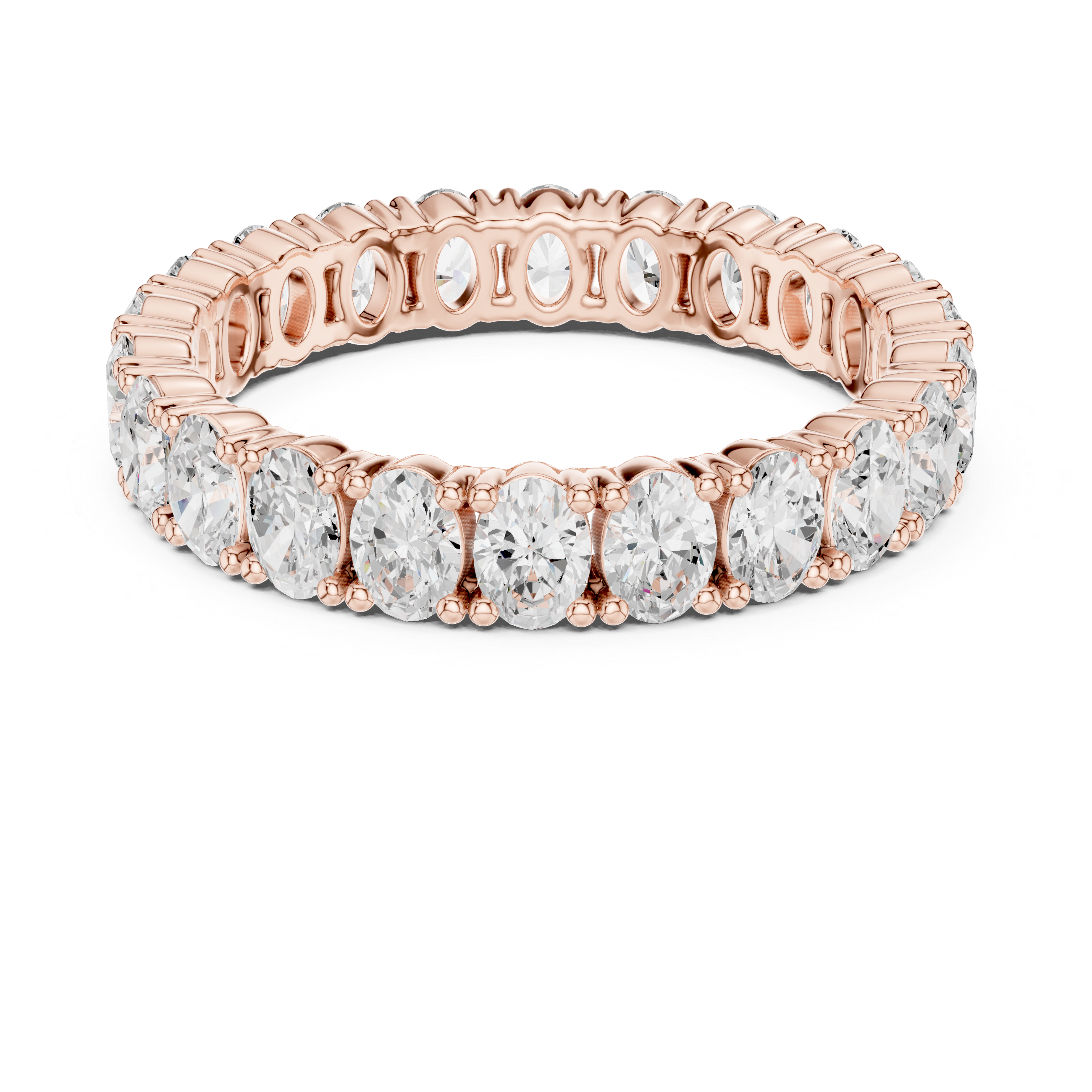 Gold 2Ct Oval Eternity Lab Grown Diamond Zorine Ring