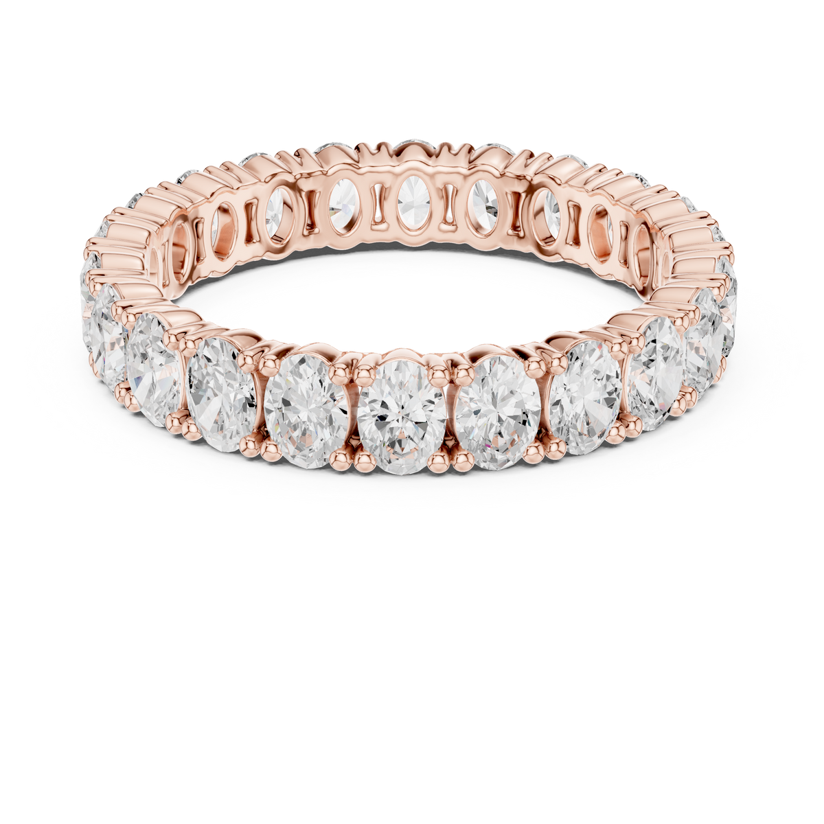 Gold 2Ct Oval Eternity Lab Grown Diamond Zorine Ring