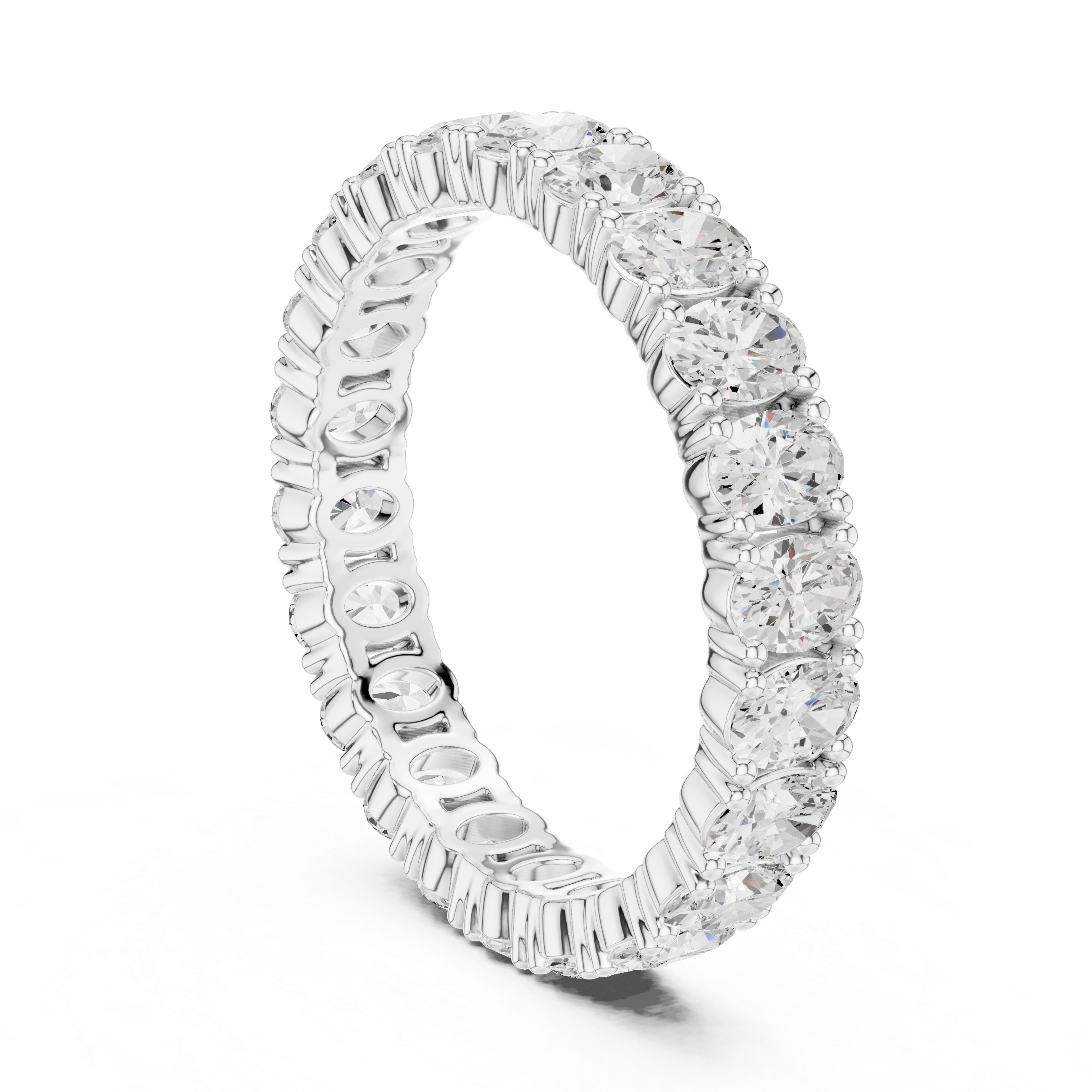 Gold 2Ct Oval Eternity Lab Grown Diamond Zorine Ring