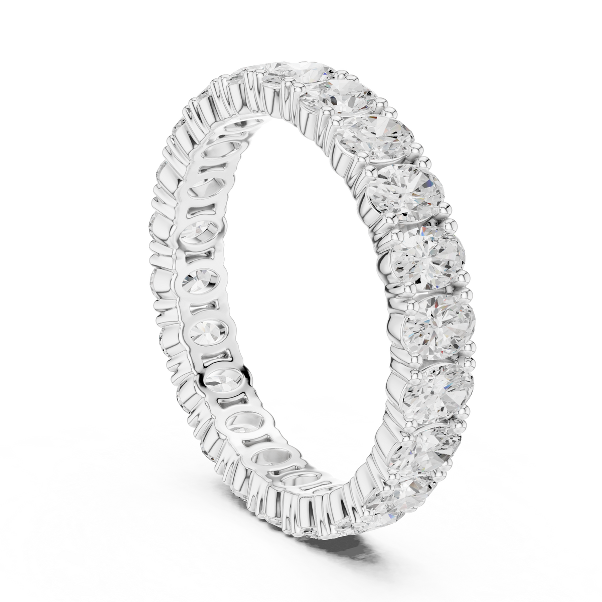 Gold 2Ct Oval Eternity Lab Grown Diamond Zorine Ring