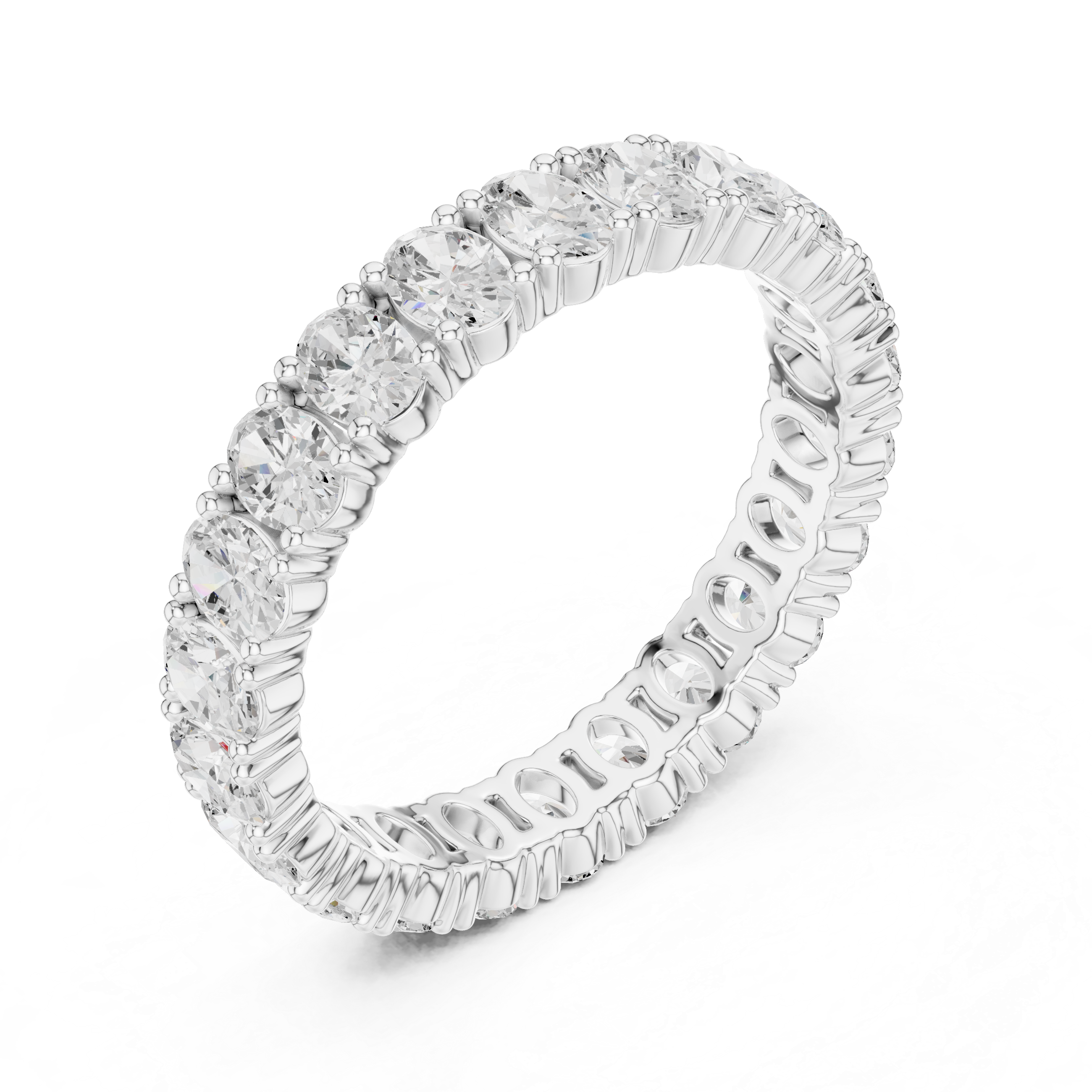Gold 2Ct Oval Eternity Lab Grown Diamond Zorine Ring