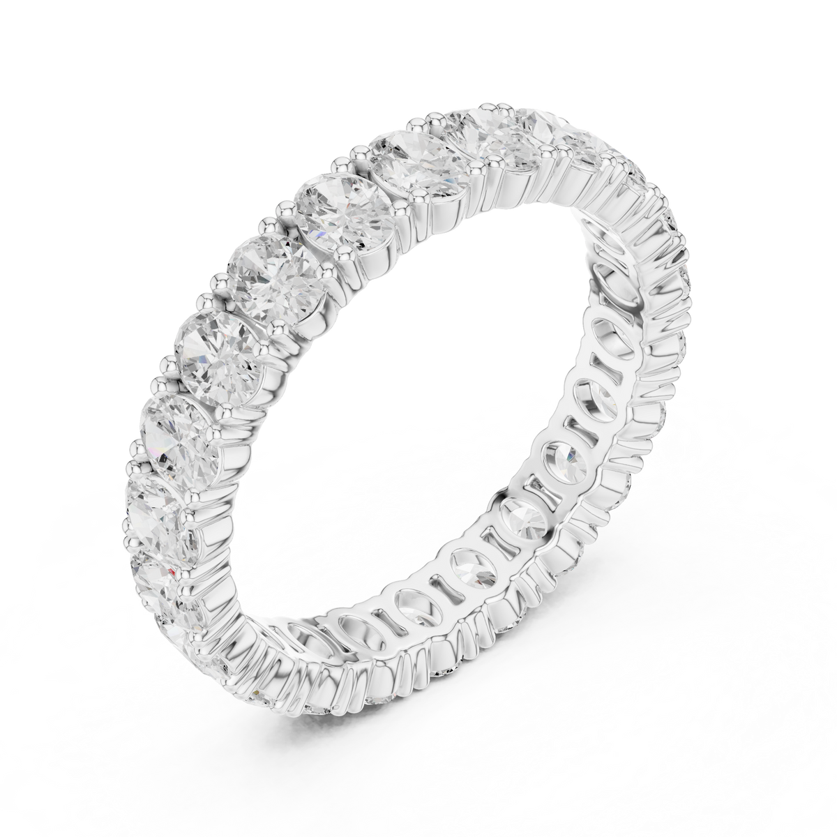 Gold 2Ct Oval Eternity Lab Grown Diamond Zorine Ring
