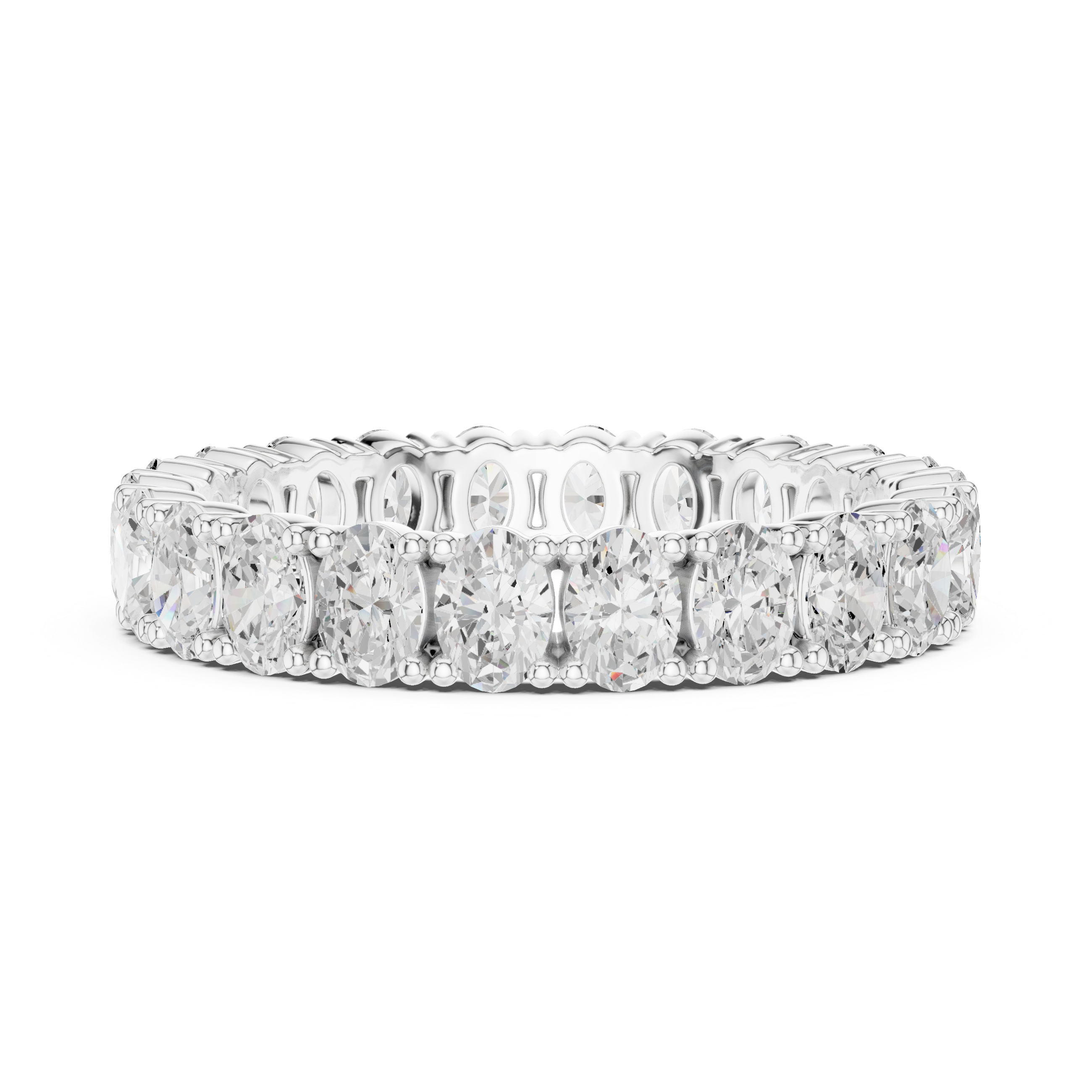 Gold 2Ct Oval Eternity Lab Grown Diamond Zorine Ring