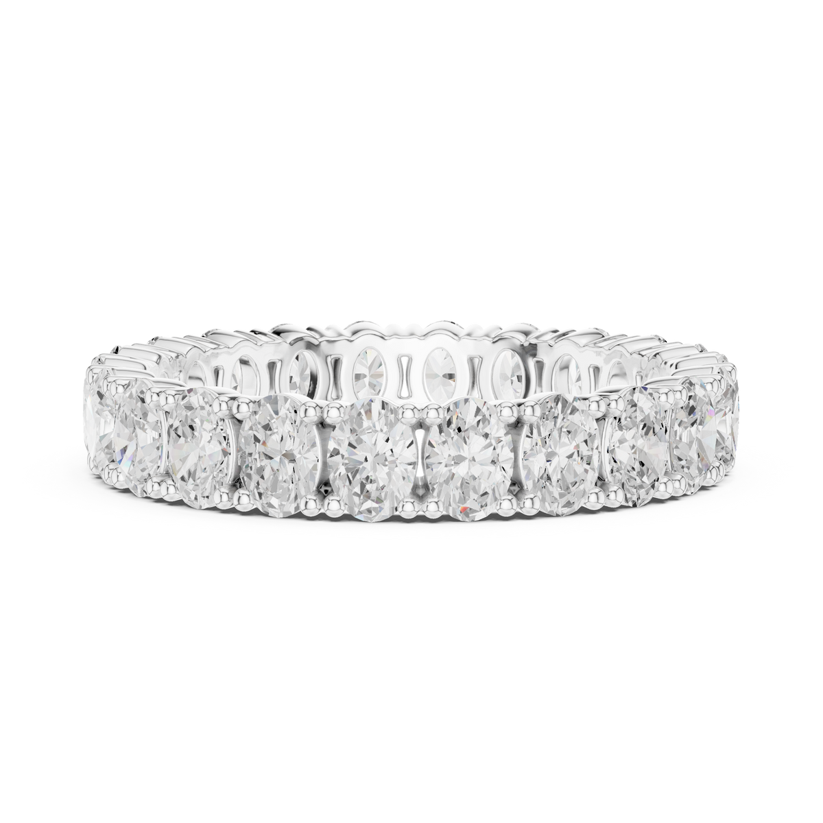 Gold 2Ct Oval Eternity Lab Grown Diamond Zorine Ring