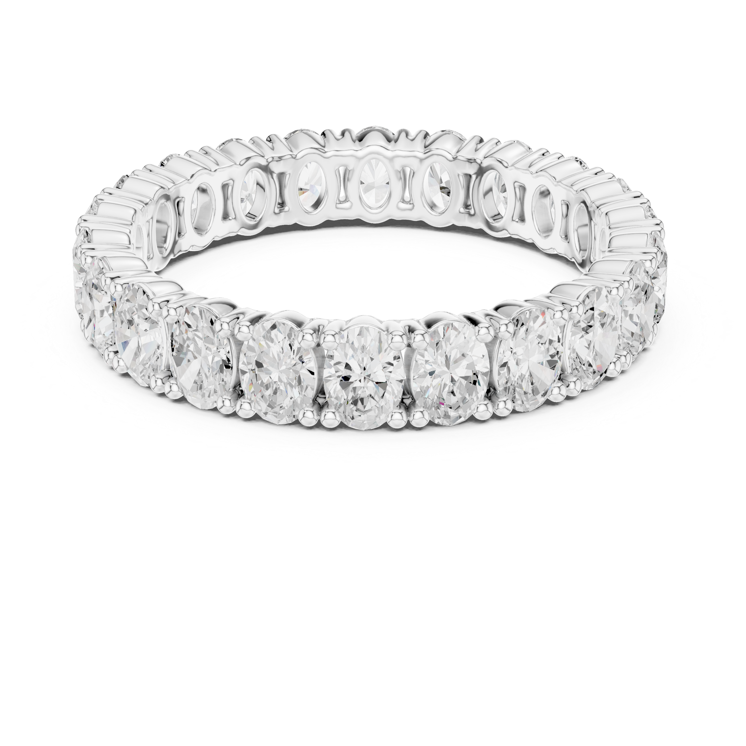 Gold 2Ct Oval Eternity Lab Grown Diamond Zorine Ring