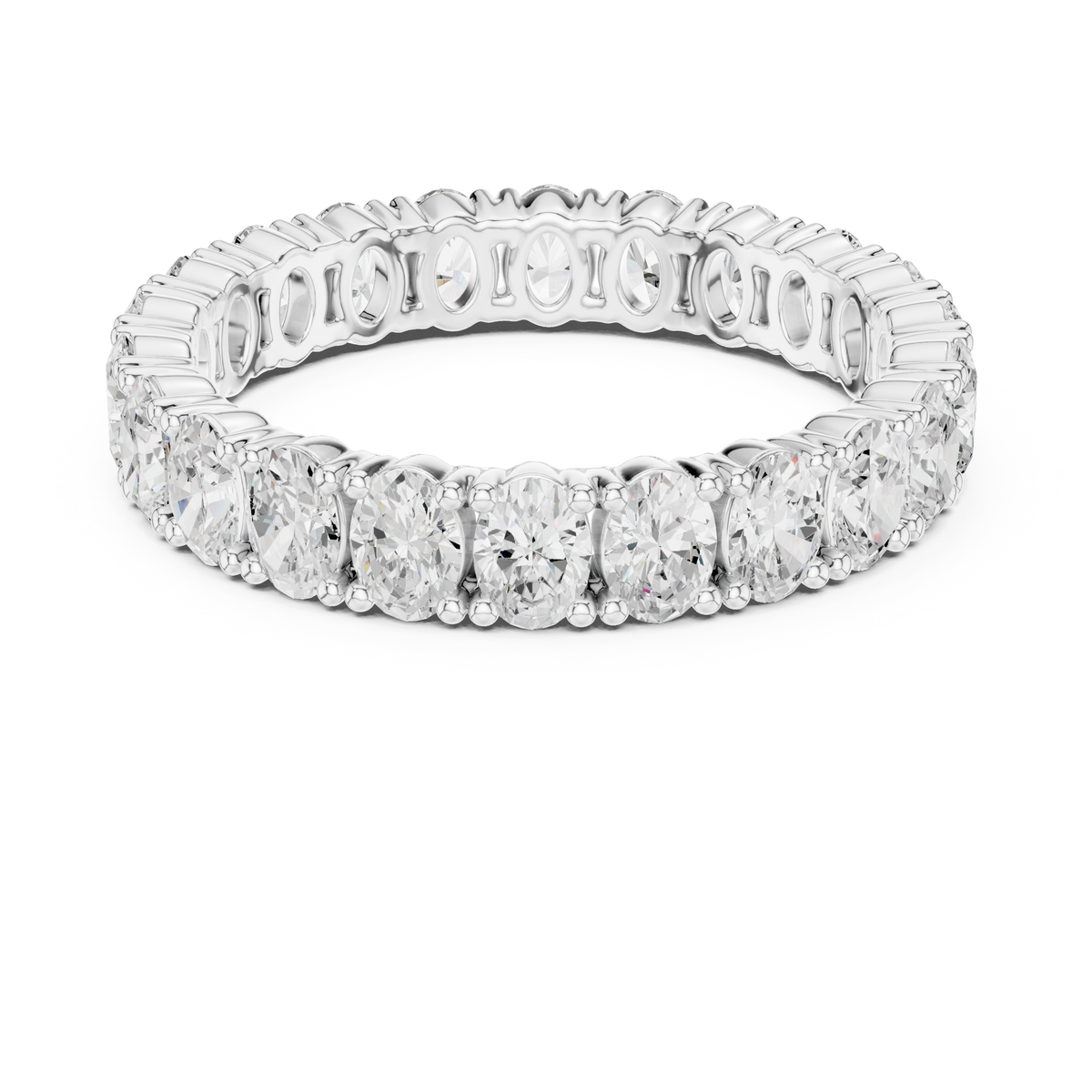 Gold 2Ct Oval Eternity Lab Grown Diamond Zorine Ring
