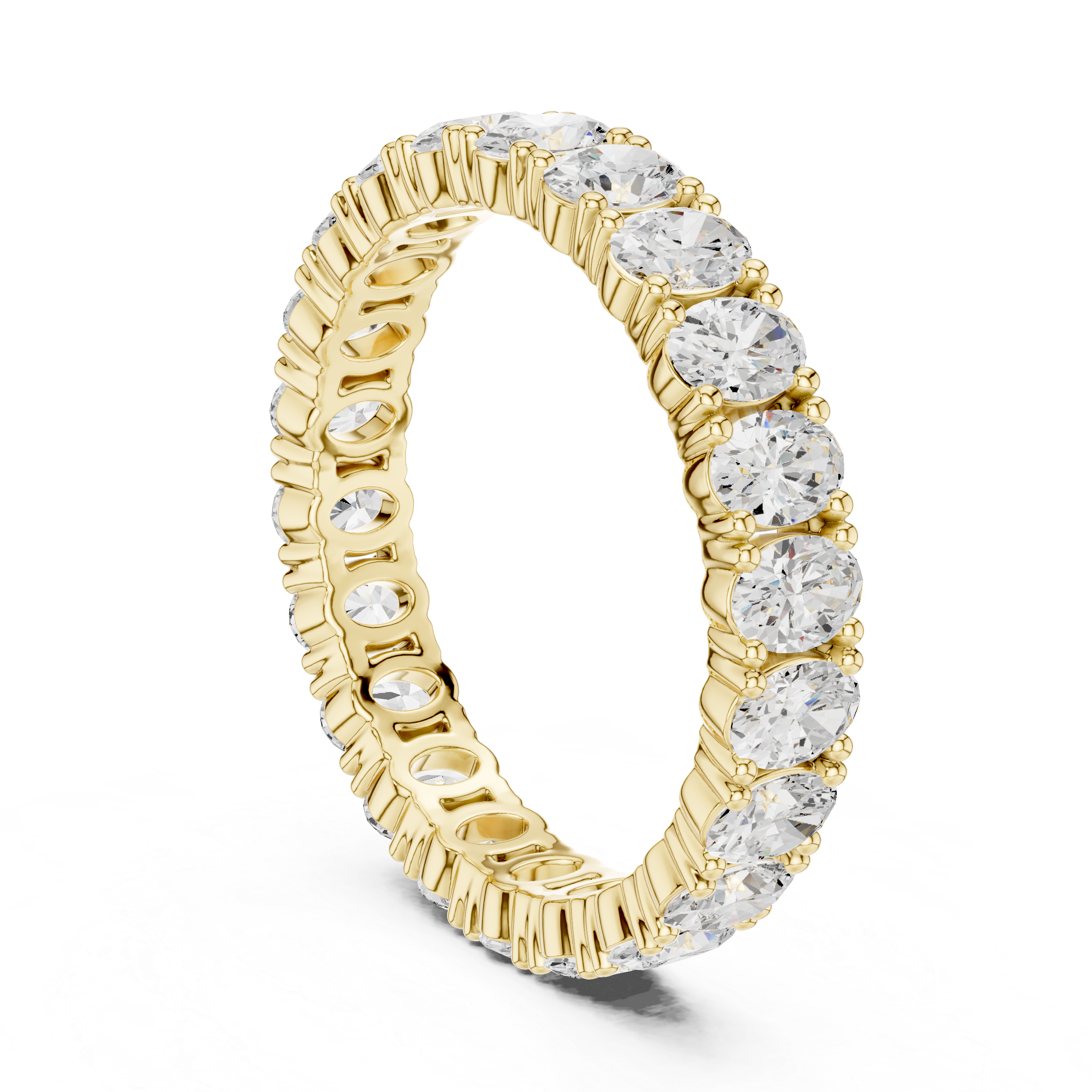 Gold 2Ct Oval Eternity Lab Grown Diamond Zorine Ring