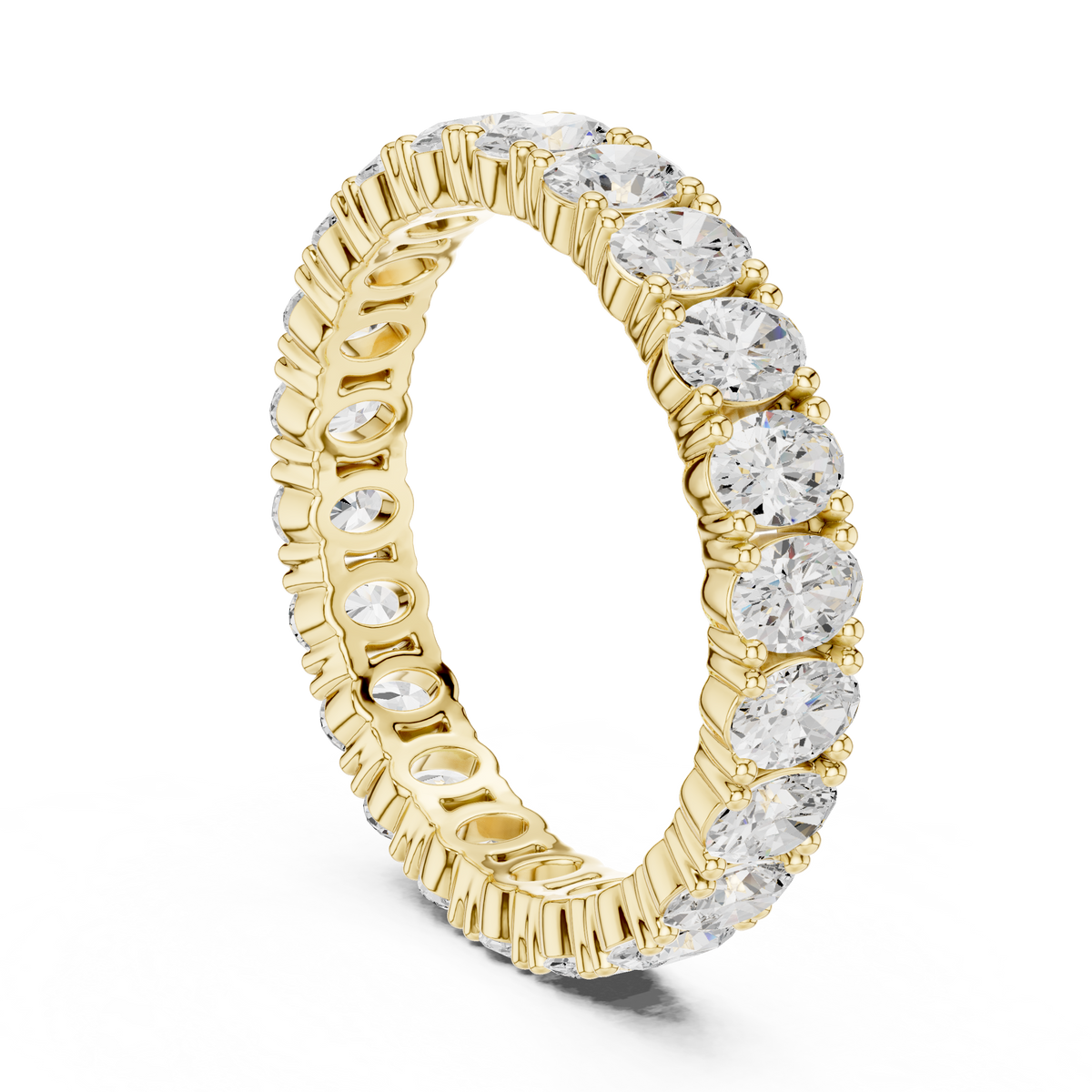 Gold 2Ct Oval Eternity Lab Grown Diamond Zorine Ring