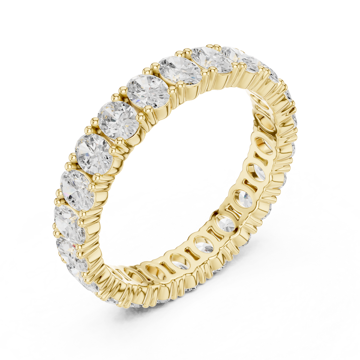 Gold 2Ct Oval Eternity Lab Grown Diamond Zorine Ring