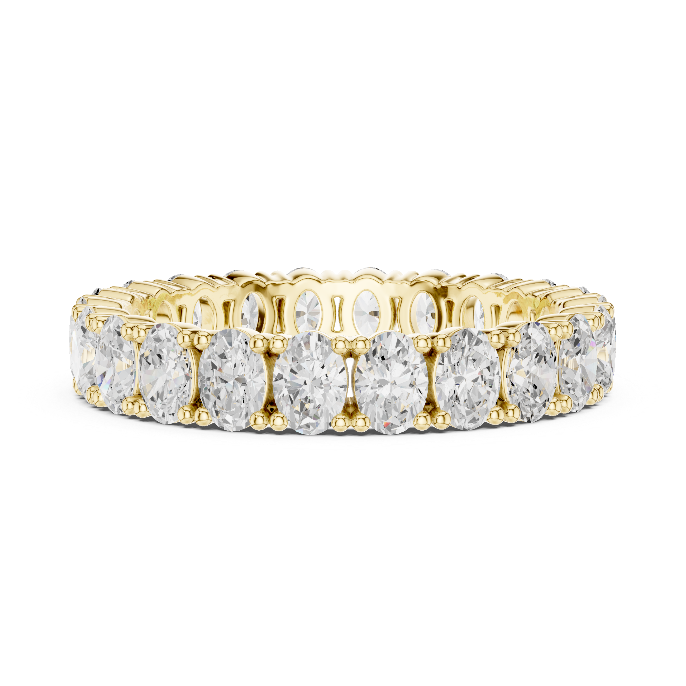 Gold 2Ct Oval Eternity Lab Grown Diamond Zorine Ring