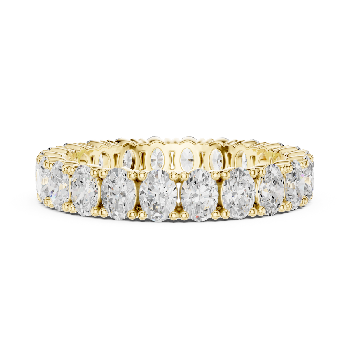 Gold 2Ct Oval Eternity Lab Grown Diamond Zorine Ring