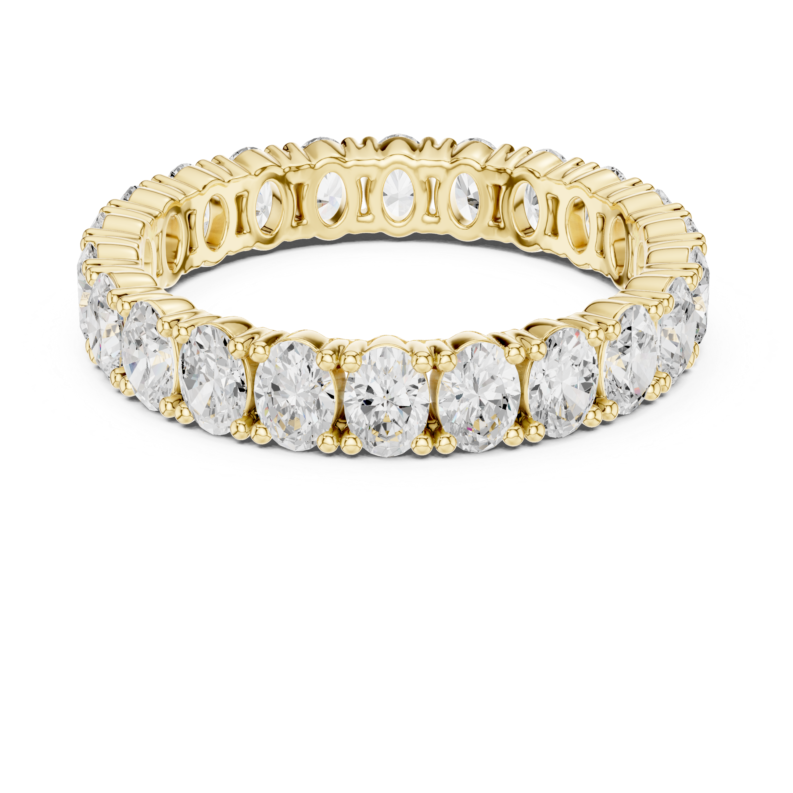 Gold 2Ct Oval Eternity Lab Grown Diamond Zorine Ring
