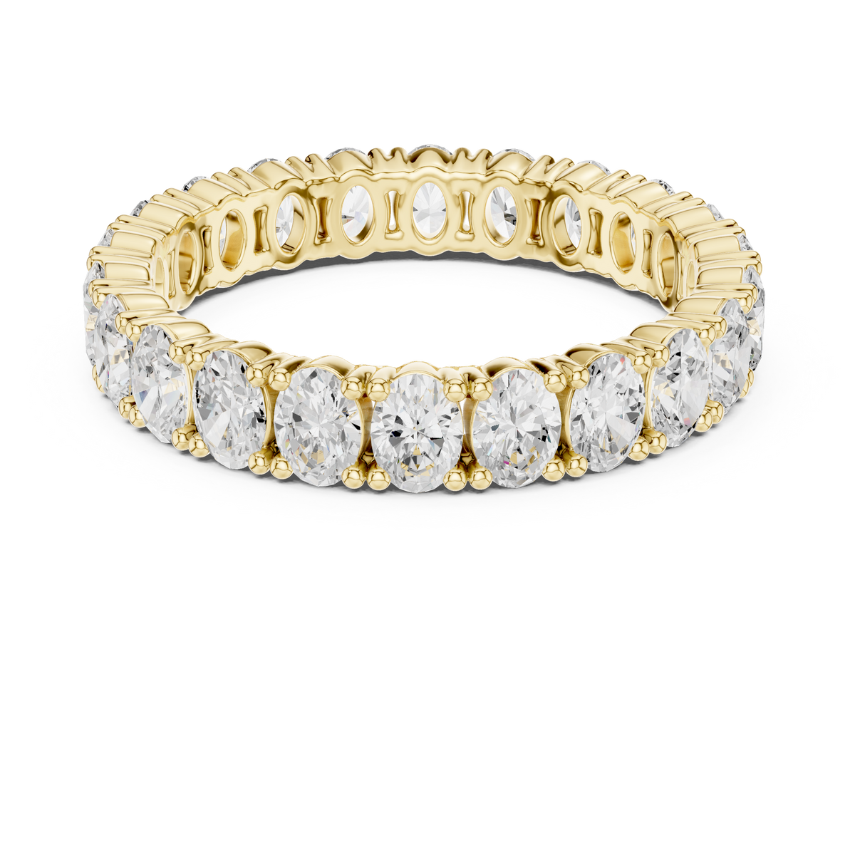 Gold 2Ct Oval Eternity Lab Grown Diamond Zorine Ring