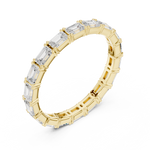 Gold 1Ct Eternity Classic Emerald Lab Grown Diamond Zaviel Ring