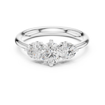 Gold 1Ct Three Stone Round Lab Grown Diamond Uvenna Ring